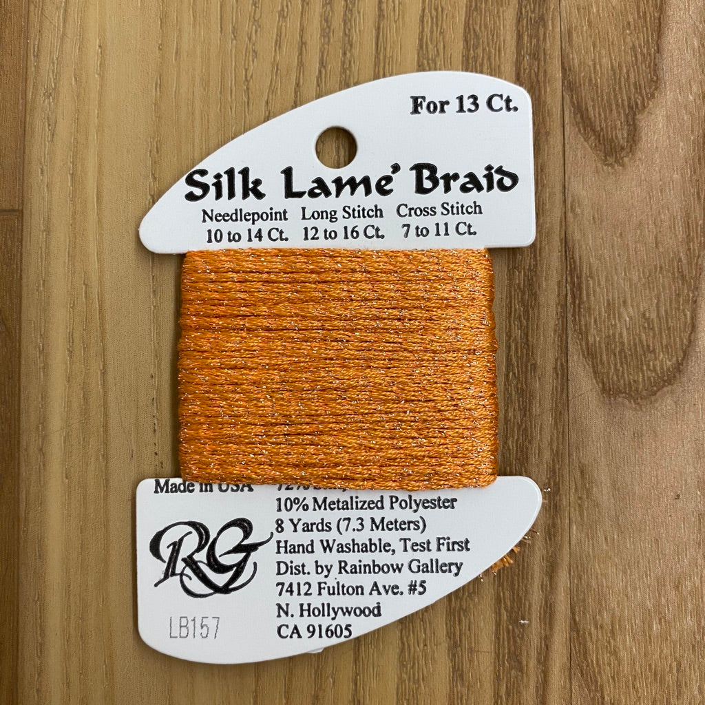 Silk Lamé Braid LB157 Tangelo - KC Needlepoint