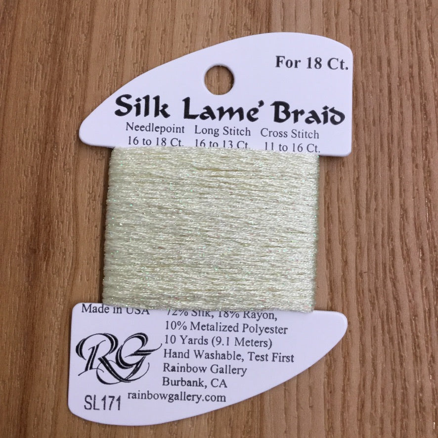Silk Lamé Braid SL171 Mellow Yellow - needlepoint
