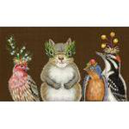 Squirrel and Birds Needlepoint Canvas - KC Needlepoint