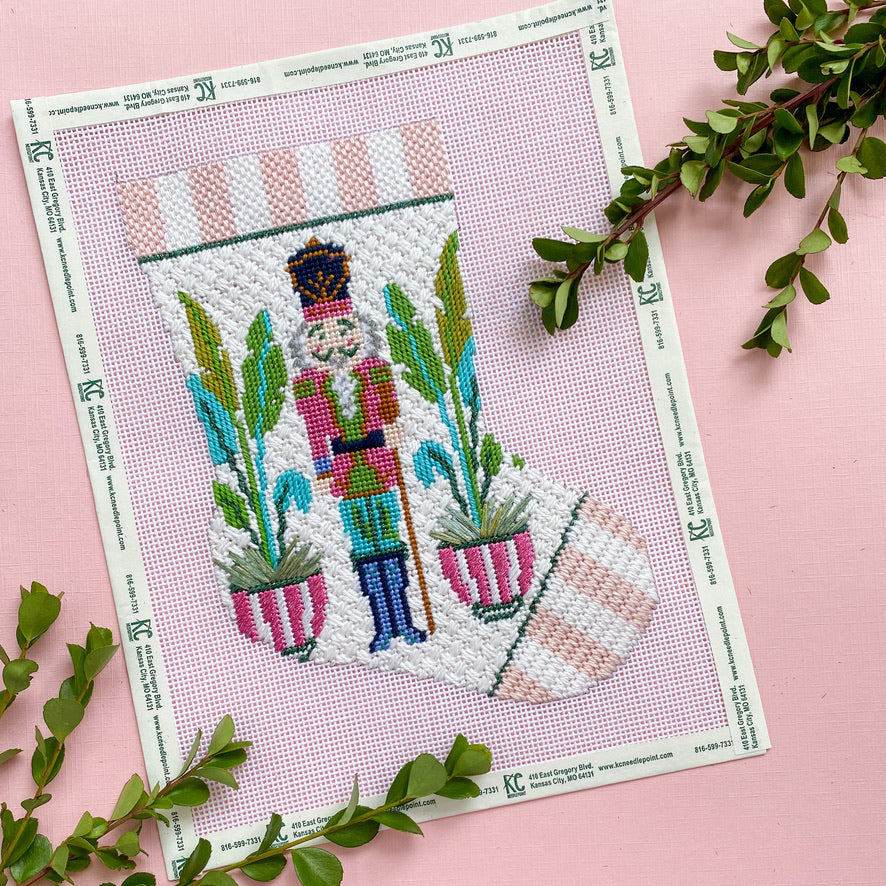 Beverly Hills Nutcracker Ornament Sized Stocking Kit - KC Needlepoint