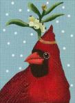 Cardinal with Berries Needlepoint Canvas - KC Needlepoint