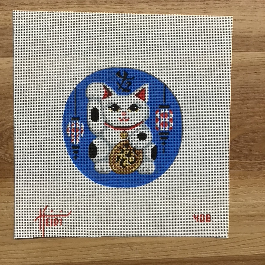 Lucky Cat Canvas - KC Needlepoint