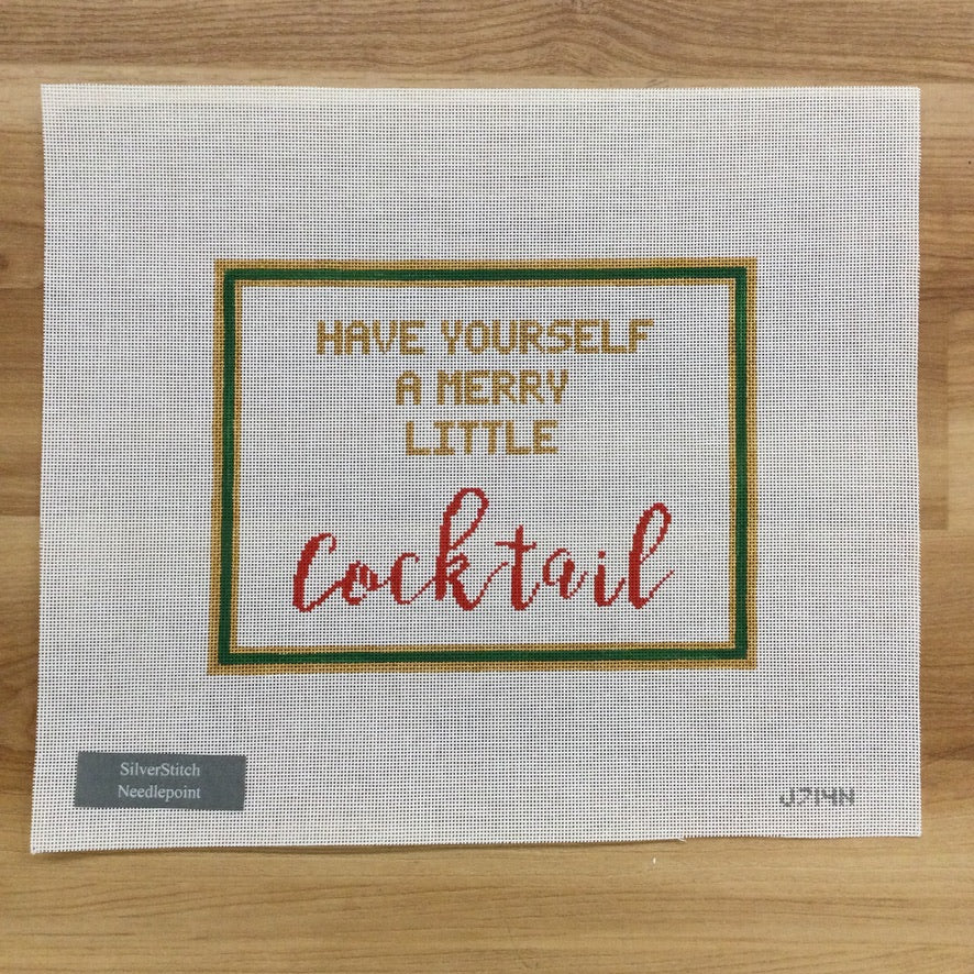 Have Yourself A Merry Little Cocktail Canvas - needlepoint