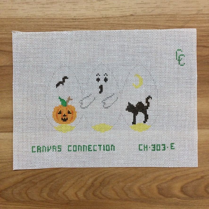 Ghost Roly Poly Canvas - KC Needlepoint