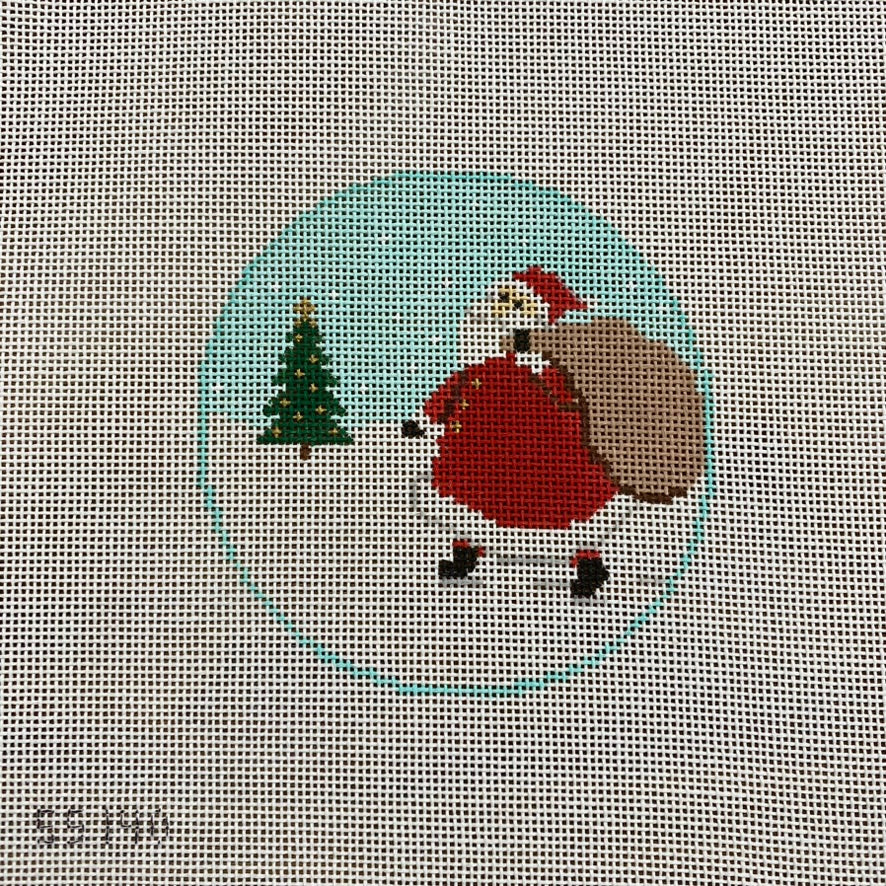 North Pole Santa with Toy Sack Canvas - KC Needlepoint