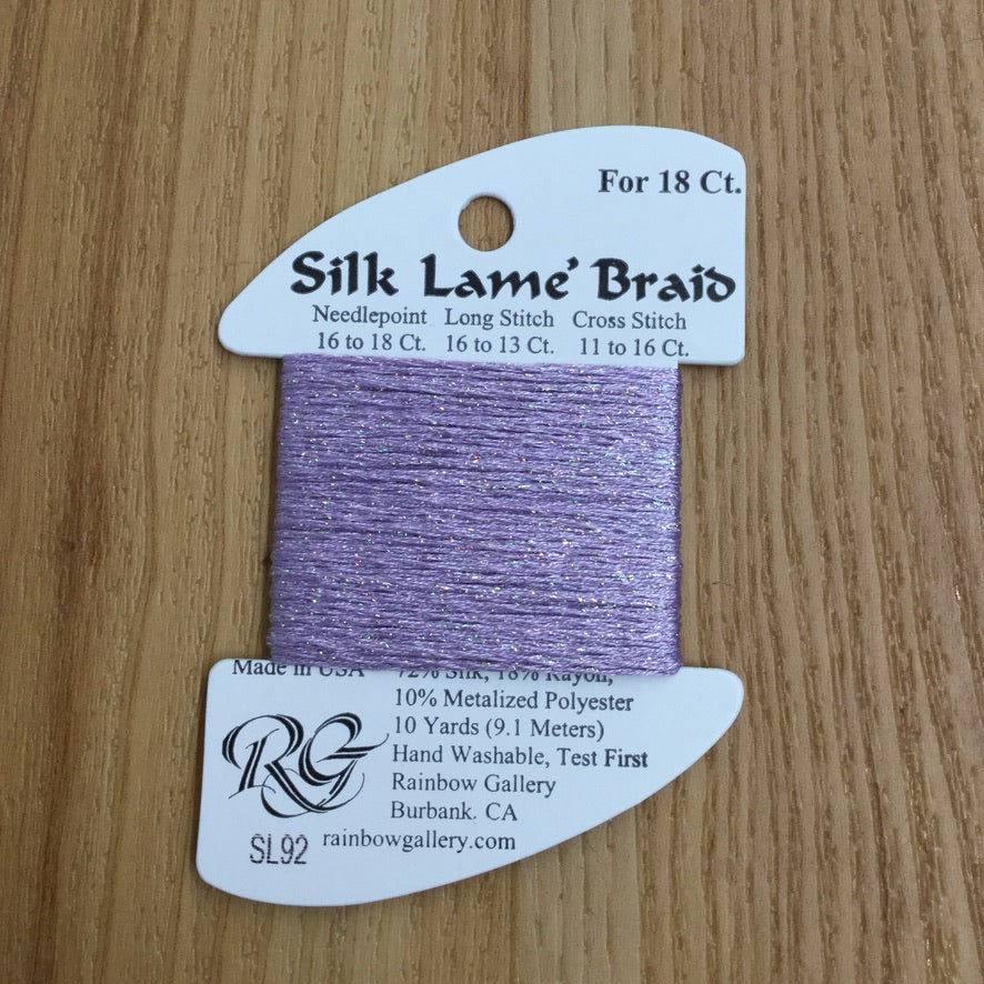 Silk Lamé Braid SL92 Lite Lilac - KC Needlepoint