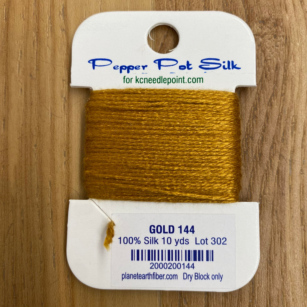 Pepper Pot Silk Card 144 Gold - KC Needlepoint
