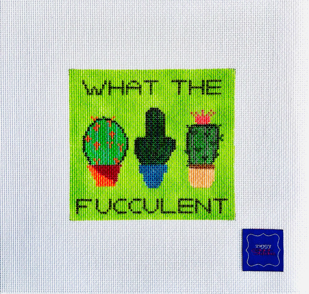 What the Fucculent Canvas - KC Needlepoint