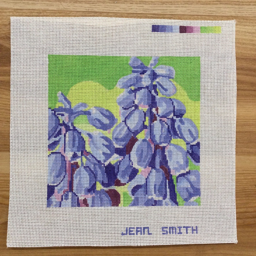 Hyacinth (grape) Needlepoint Canvas - KC Needlepoint