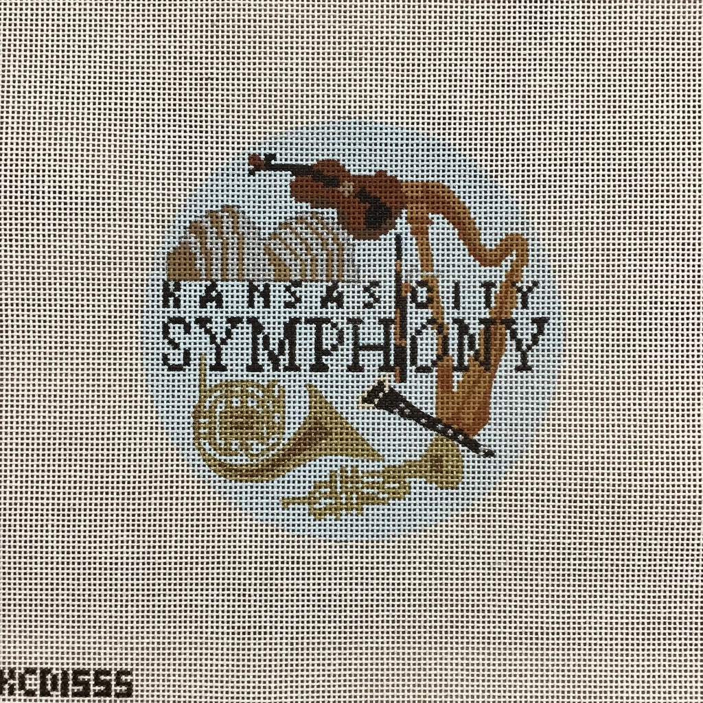 Kansas City Symphony Round Canvas - KC Needlepoint