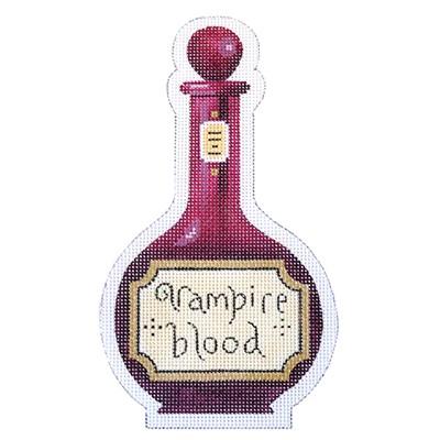 Vampire Blood Halloween Bottle Canvas - KC Needlepoint