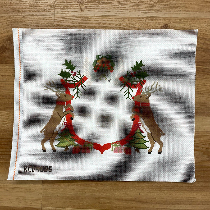 Reindeer Crest Canvas - KC Needlepoint