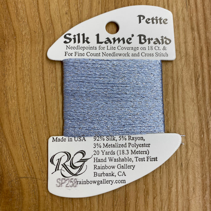 Petite Silk Lamé Braid SP258 Gentle Gray - KC Needlepoint
