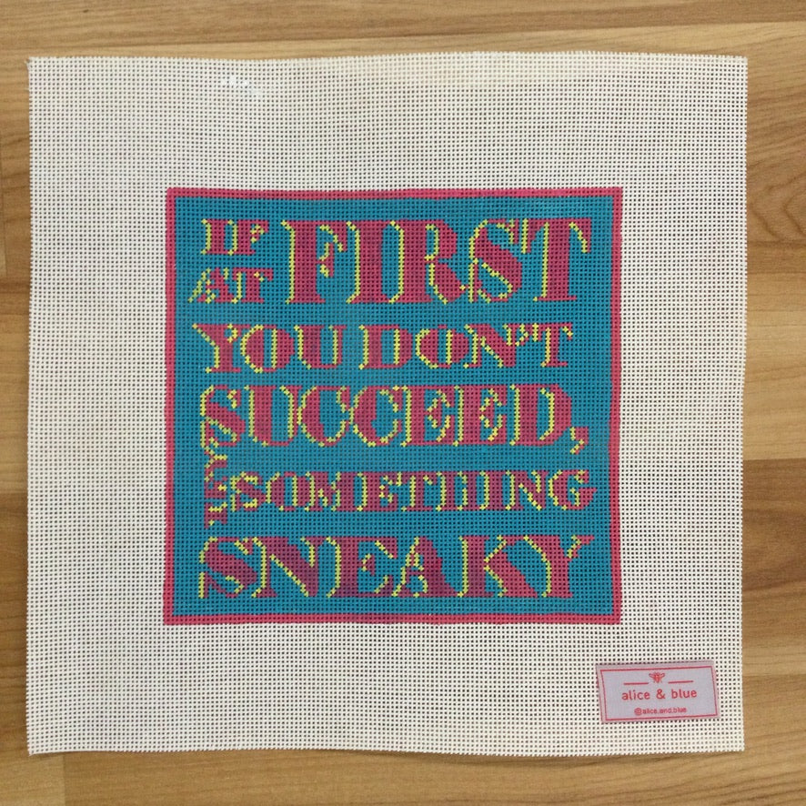 If at First You Don't Succeed... Canvas - needlepoint