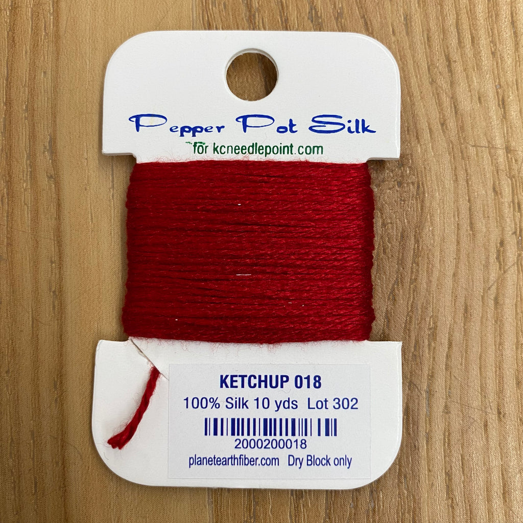 Pepper Pot Silk Card 018 Ketchup - KC Needlepoint