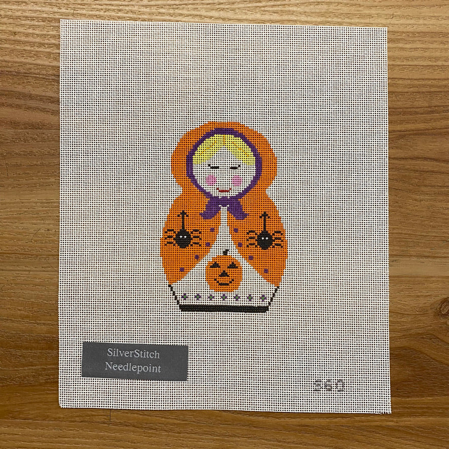 Halloween Russian Doll Canvas - KC Needlepoint