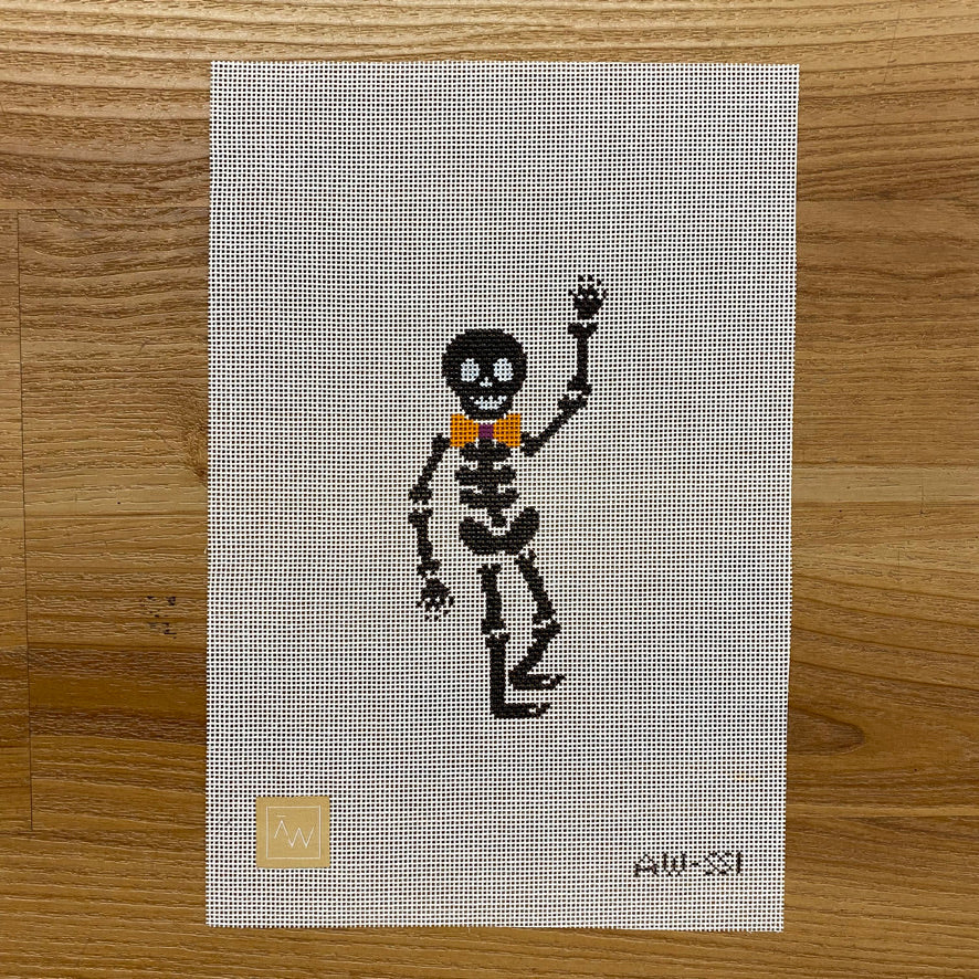 Spooky Skeleton Canvas - KC Needlepoint
