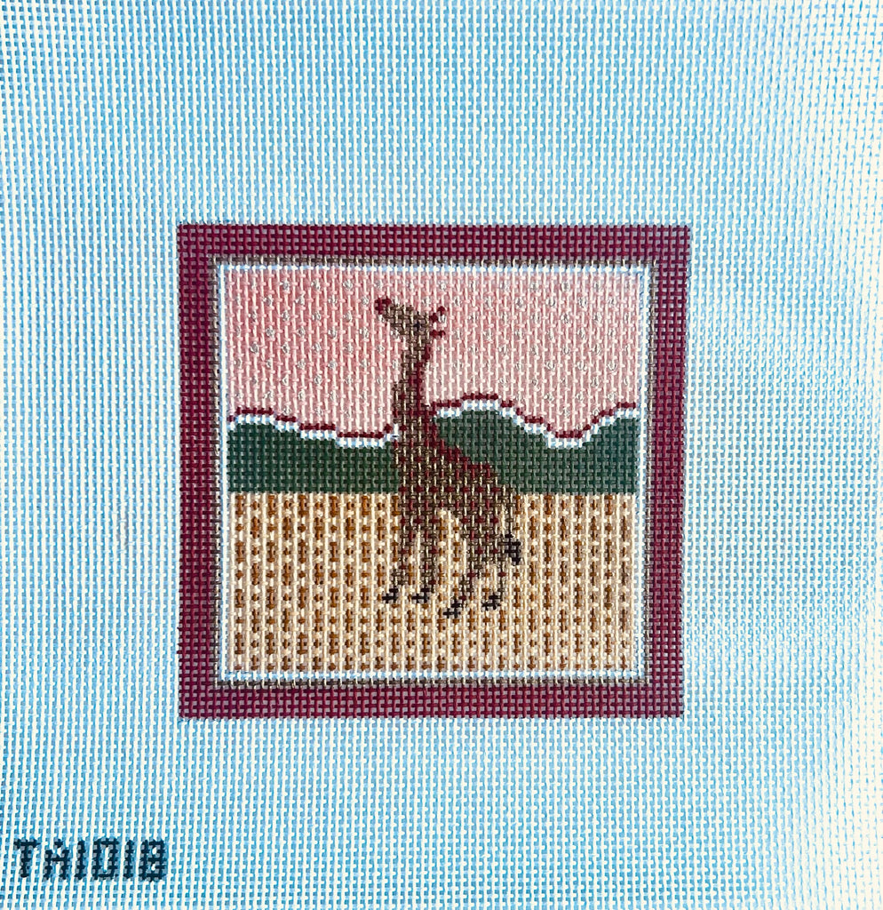 Giraffe Square Canvas KC Needlepoint