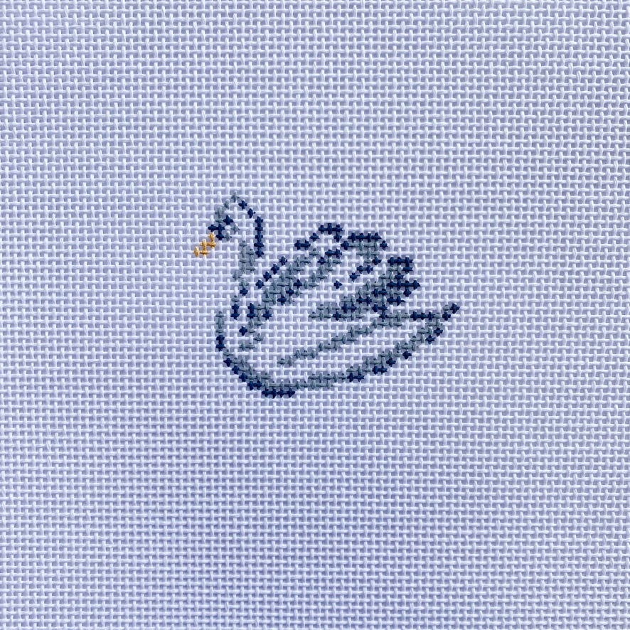 Left Swan Canvas - KC Needlepoint