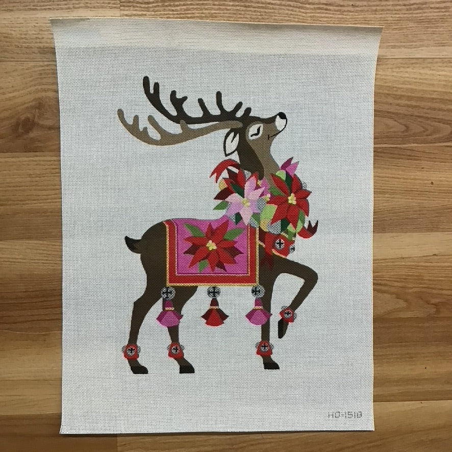Reindeer 4 Canvas - KC Needlepoint