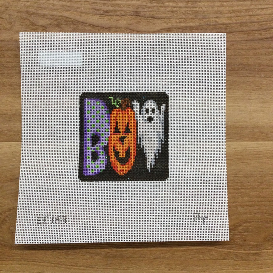 Boo Square Canvas - KC Needlepoint