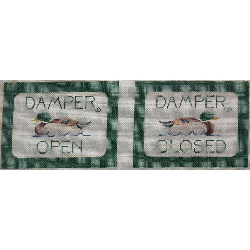 Damper Open/Closed Canvas - KC Needlepoint