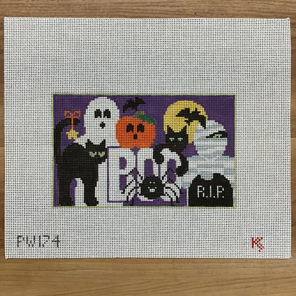 Halloween Pillow Canvas - KC Needlepoint