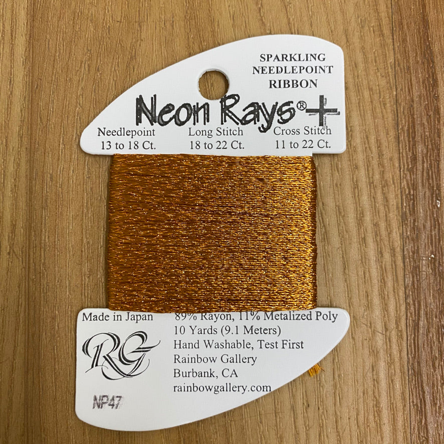 Neon Rays+ NP47 Honey Gold - KC Needlepoint