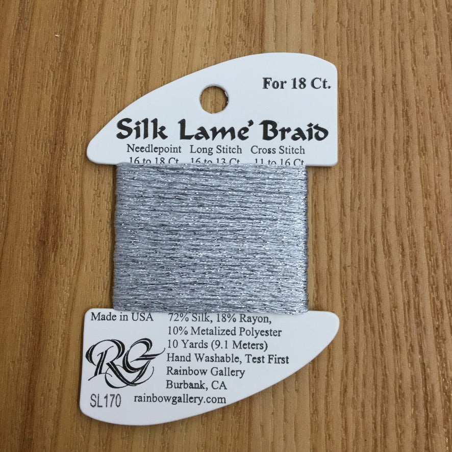 Silk Lamé Braid SL170 Blue Fog - KC Needlepoint