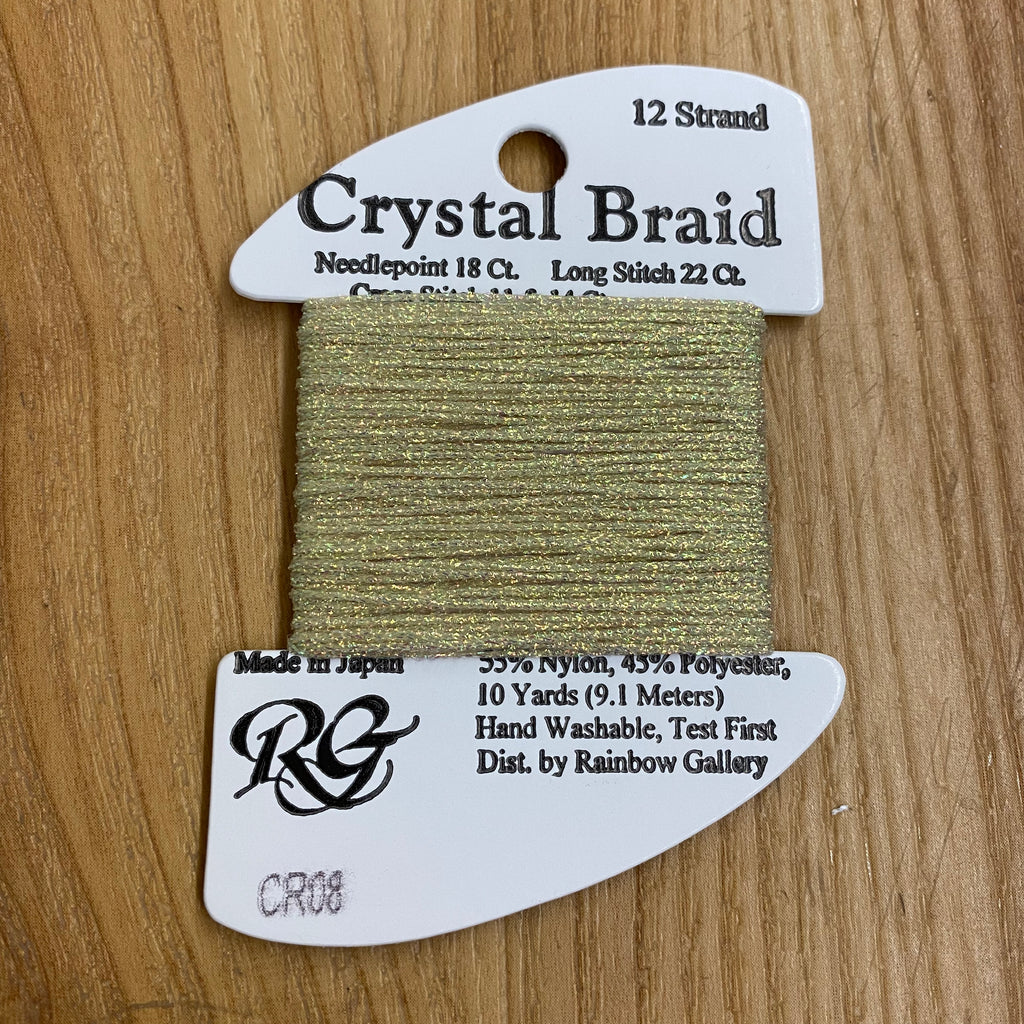 Crystal Braid CR08 Old Gold Pearl - KC Needlepoint