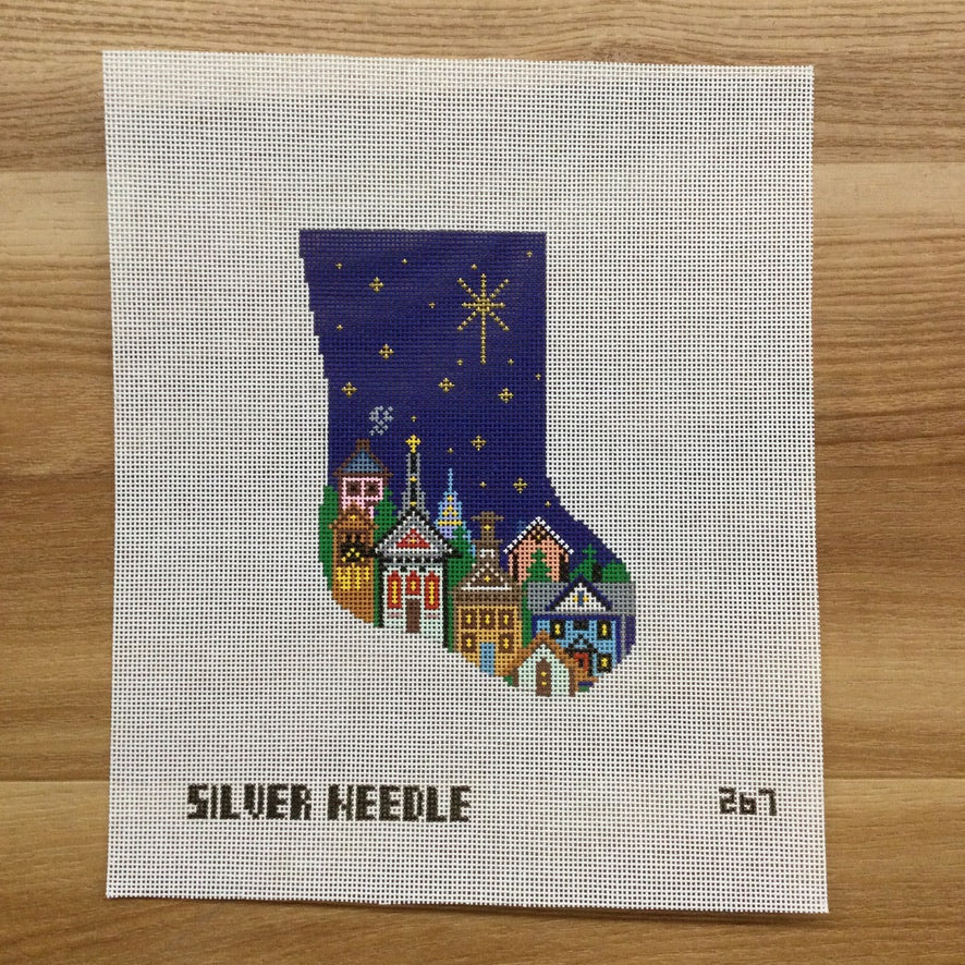 North Star Mini Sock Canvas - needlepoint