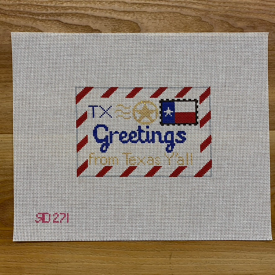 Texas Letter Canvas - KC Needlepoint
