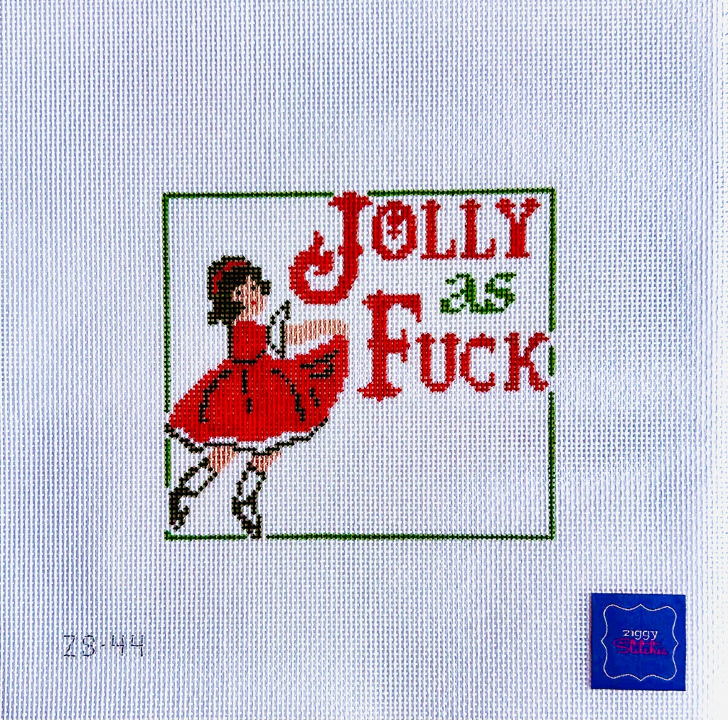 Jolly as F*** Canvas - KC Needlepoint