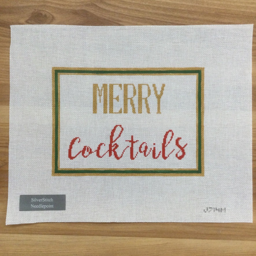 Merry Cocktails Canvas - KC Needlepoint