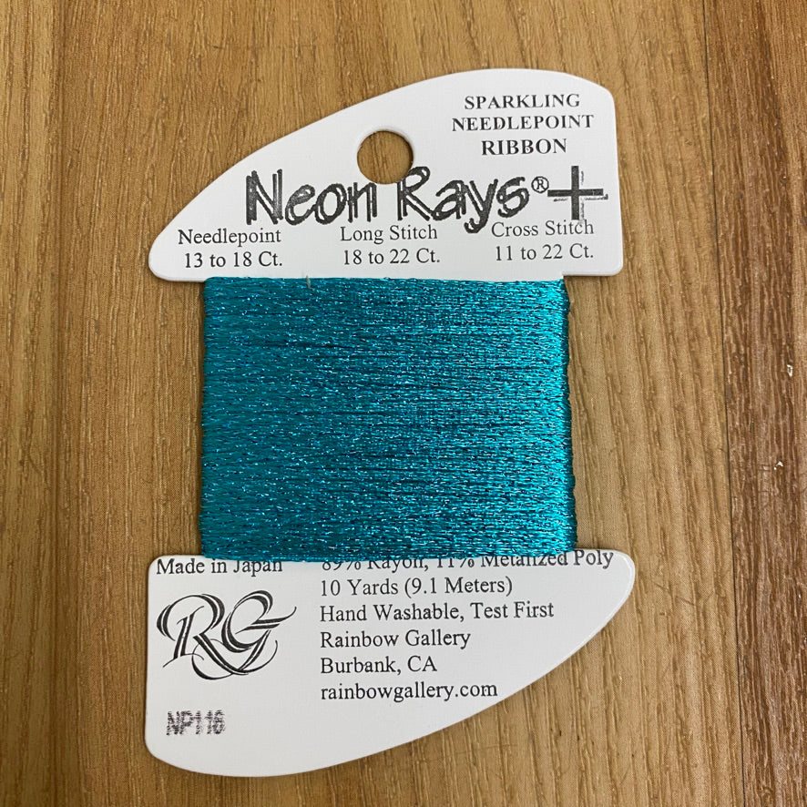 Neon Rays+ NP116 Dark Seafoam - KC Needlepoint