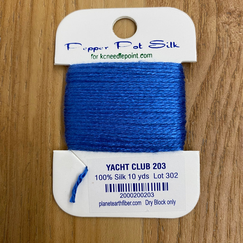 Pepper Pot Silk Card 203 Yacht Club - KC Needlepoint