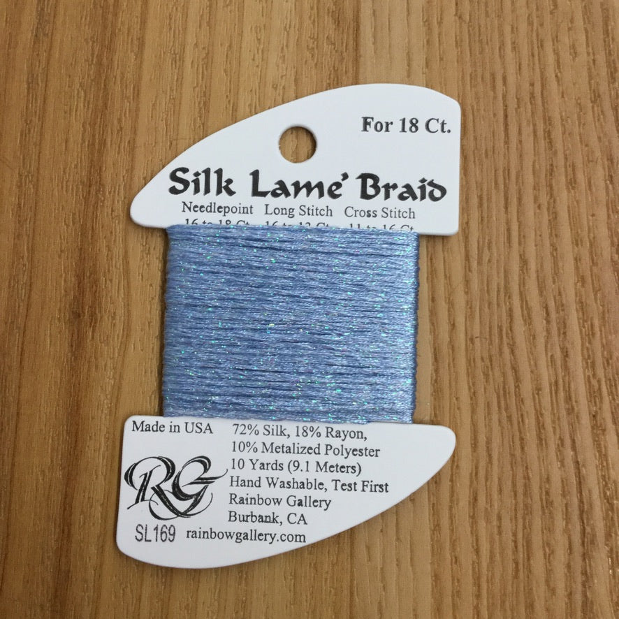 Silk Lamé Braid SL169 Blue Bell - KC Needlepoint