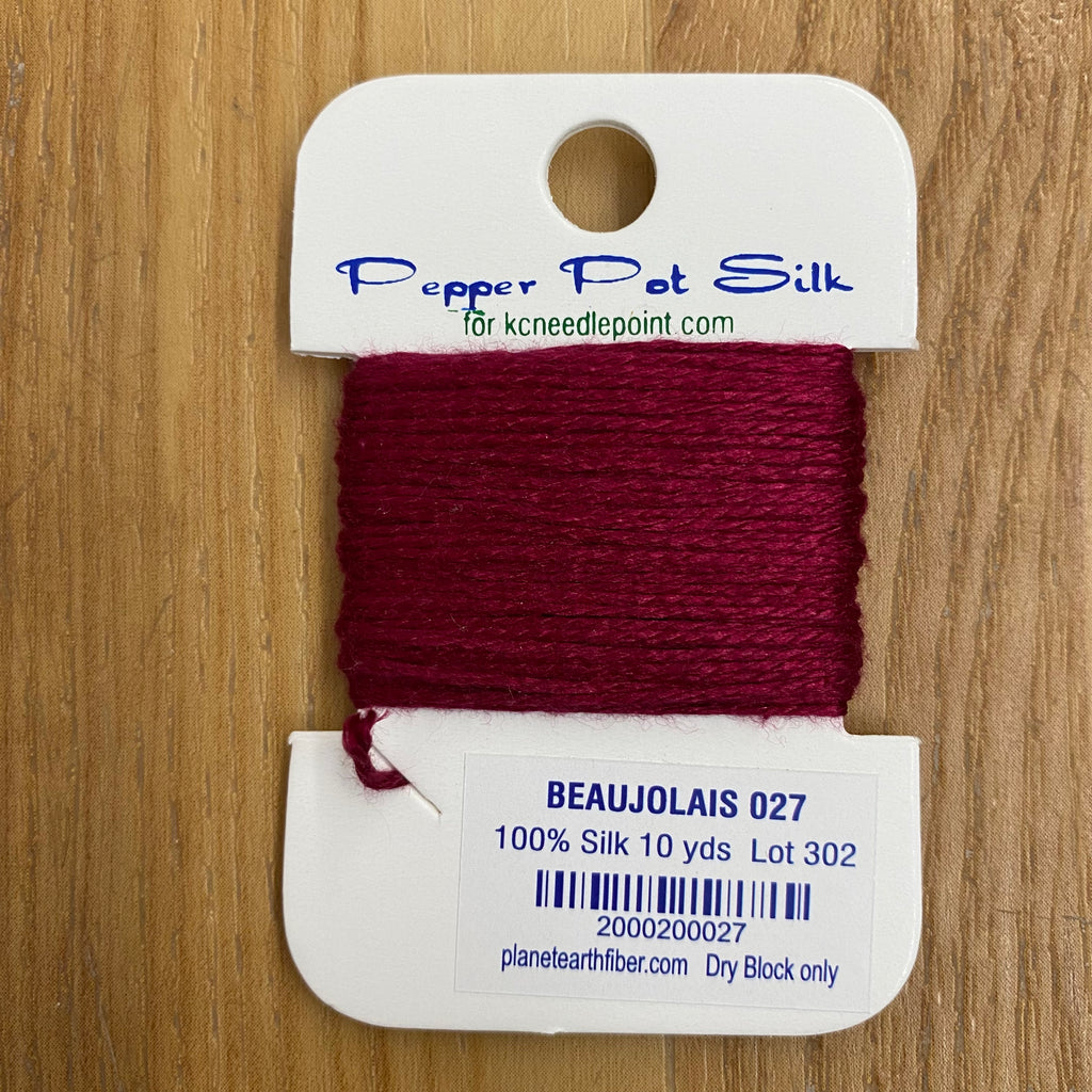Pepper Pot Silk Card 027 Beaujolais - KC Needlepoint