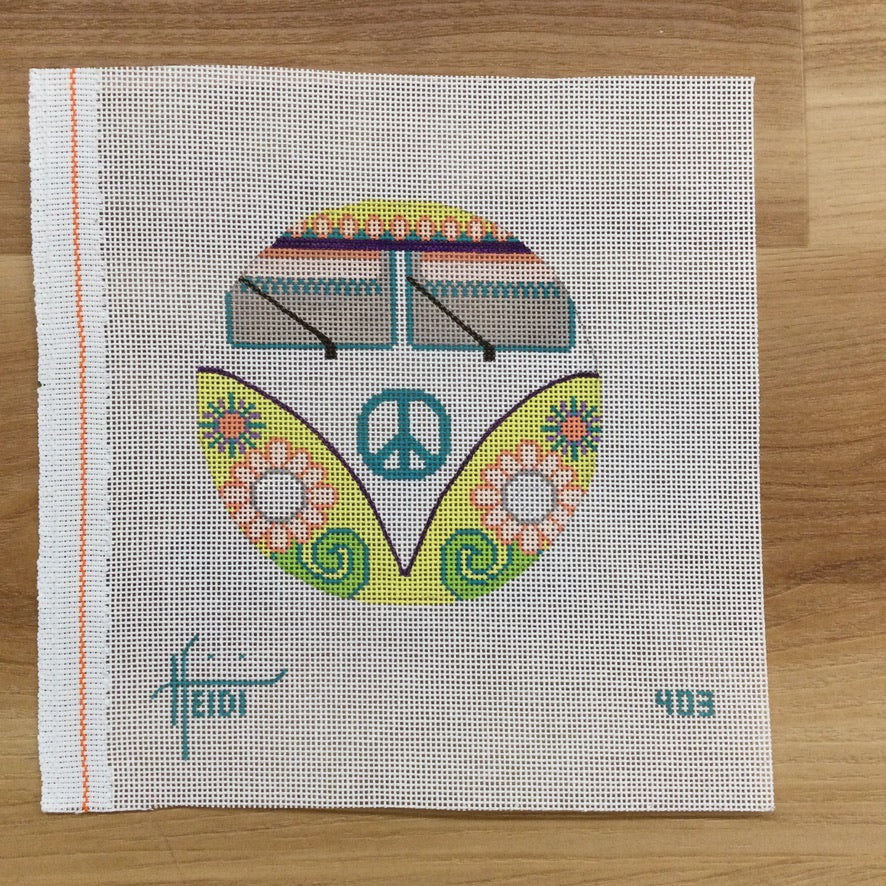 Peace Van Canvas - needlepoint