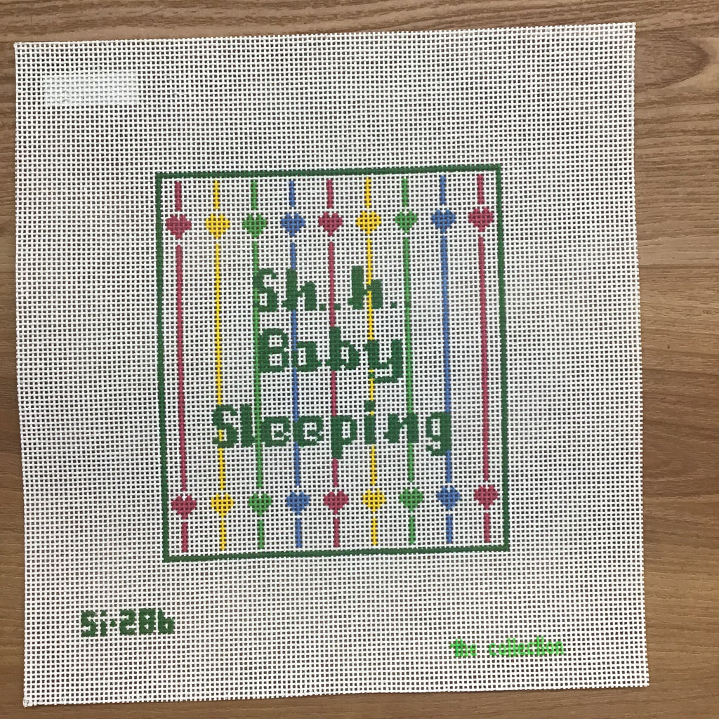 Baby Sleeping Hearts Canvas - KC Needlepoint