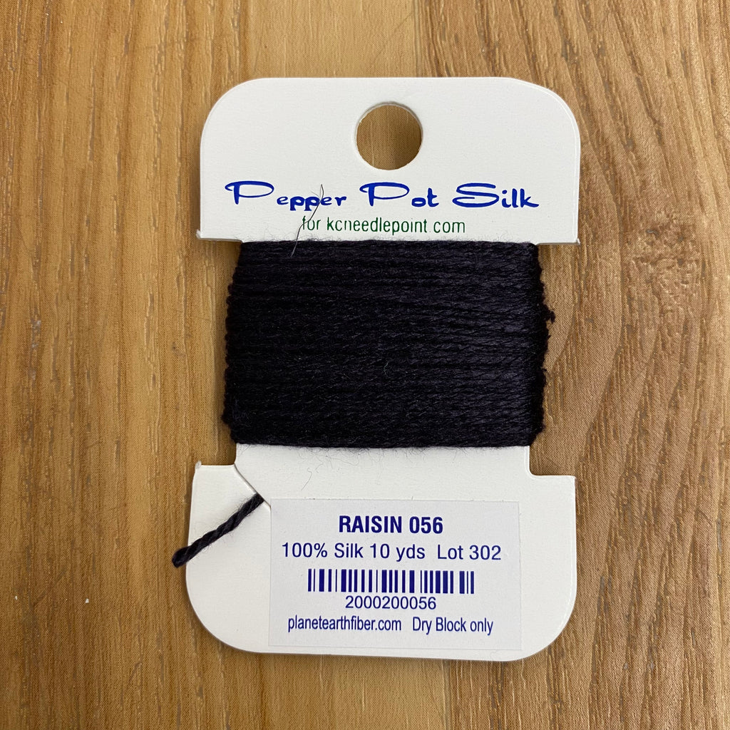 Pepper Pot Silk Card 056 Raison - KC Needlepoint