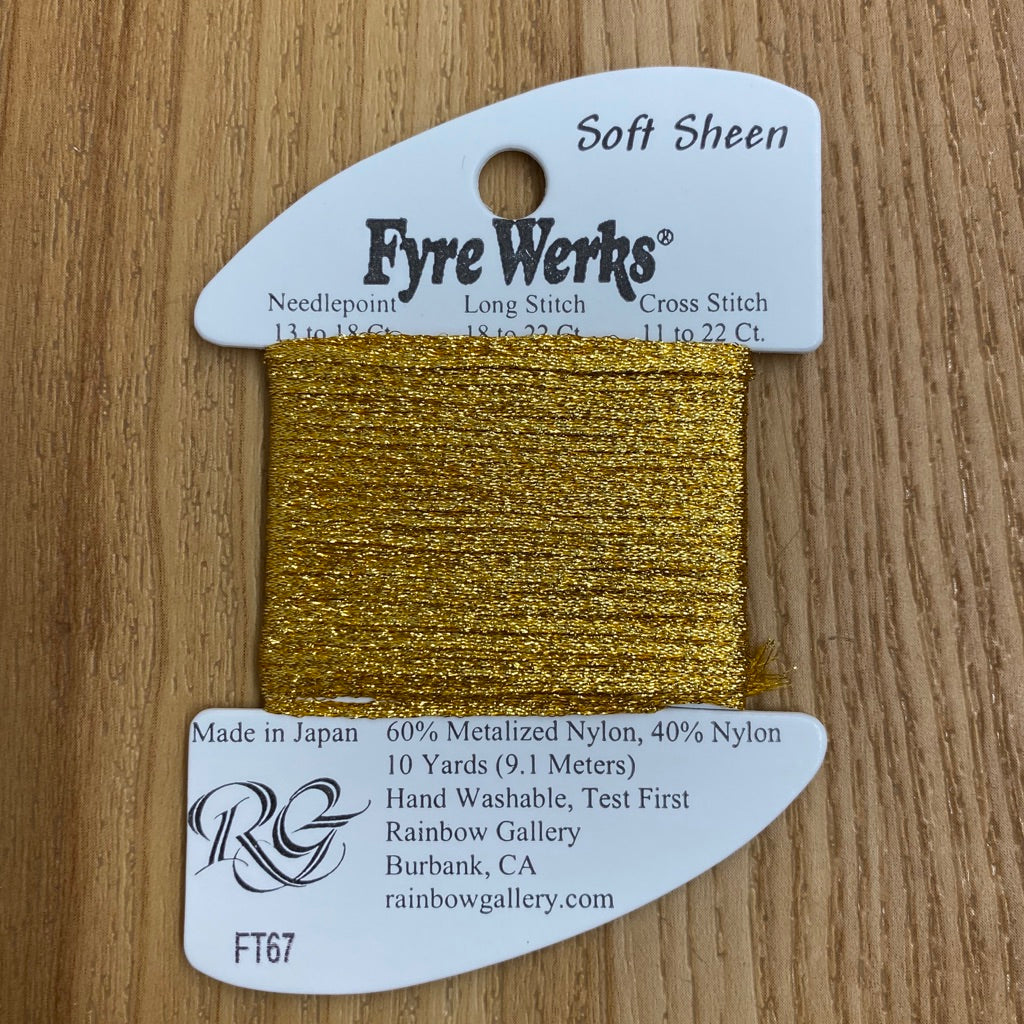 Fyre Werks Soft Sheen FT67 Inca Gold - KC Needlepoint