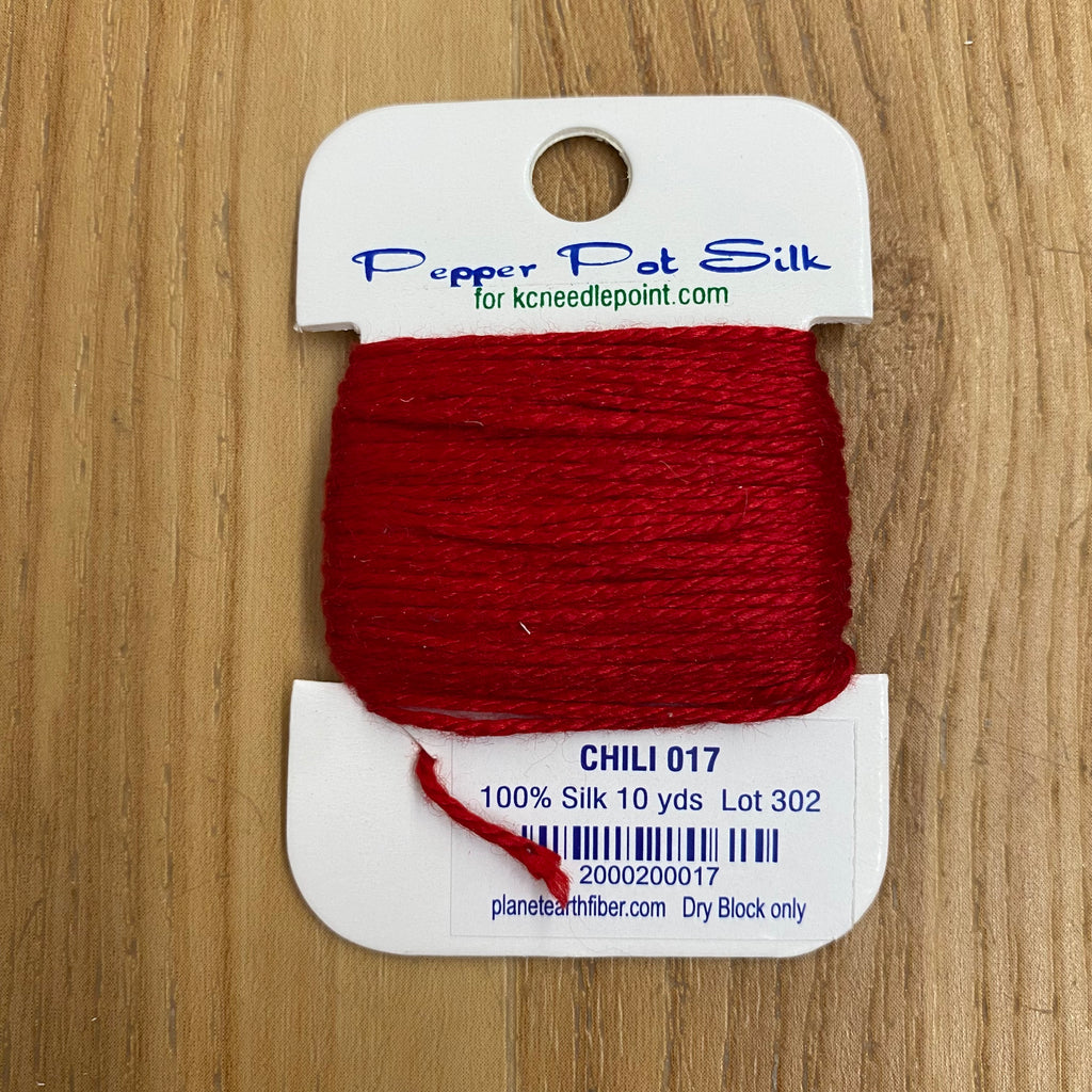 Pepper Pot Silk Card 017 Chili - KC Needlepoint