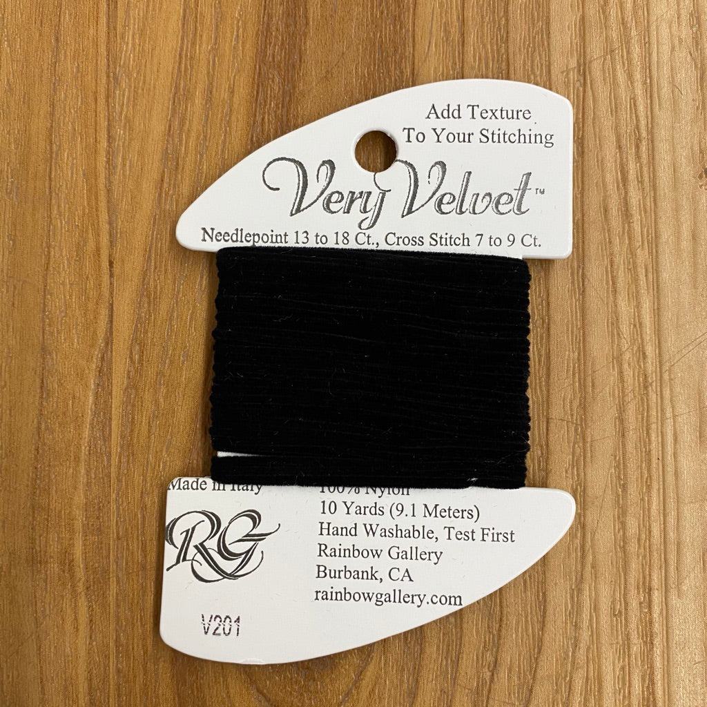 Very Velvet V201 Black - KC Needlepoint