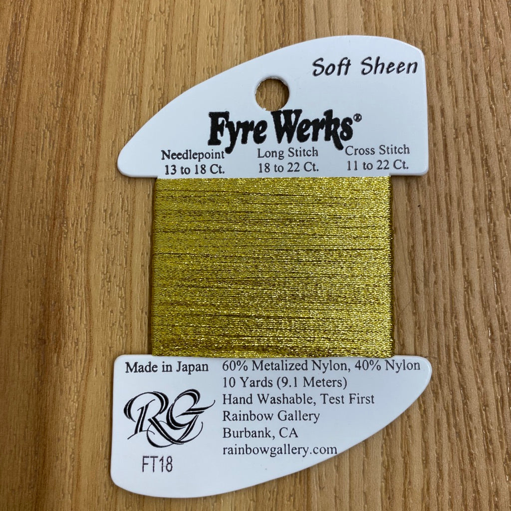 Fyre Werks Soft Sheen FT18 Yellow Gold - KC Needlepoint