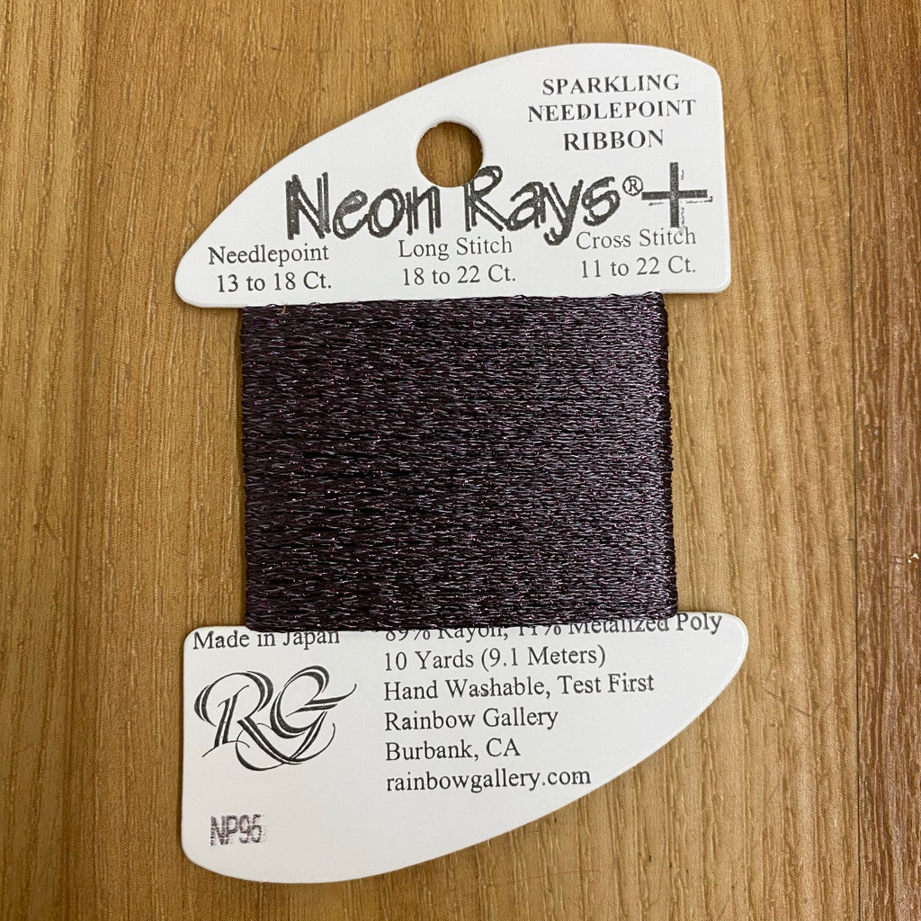 Neon Rays+ NP95 Dark Gray - KC Needlepoint