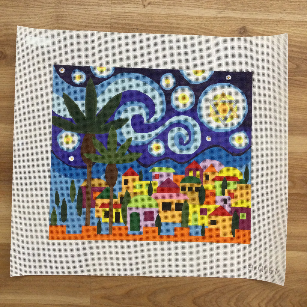 Starry Night Tallis Bag Canvas - KC Needlepoint