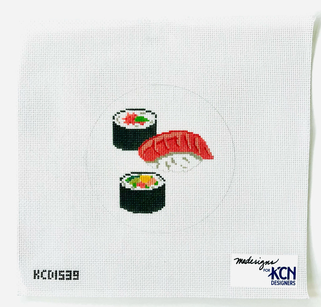 Sushi Round Canvas - KC Needlepoint