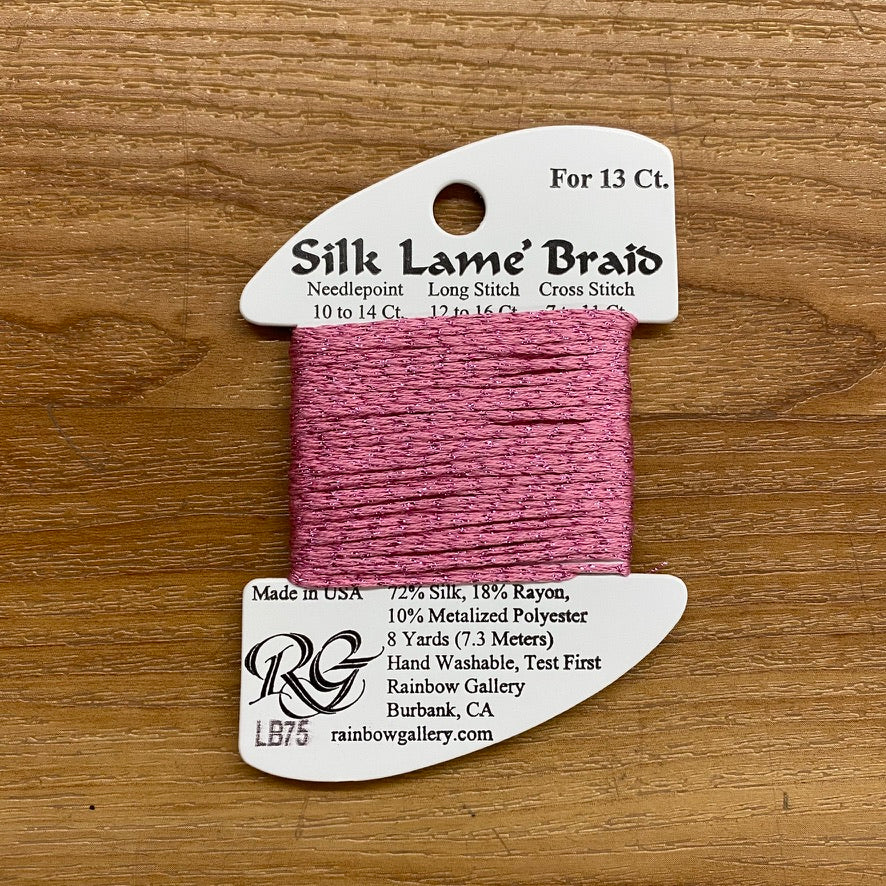 Silk Lamé Braid LB75 Wild Rose - KC Needlepoint