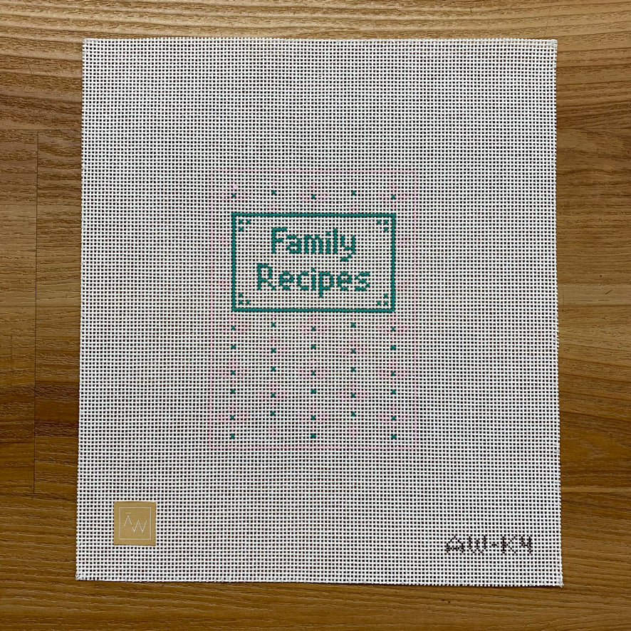 Family Recipes Canvas - KC Needlepoint